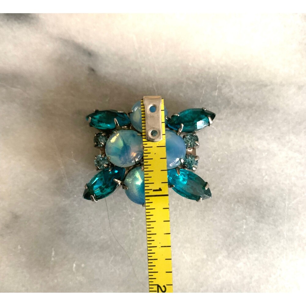 Vintage blue brooch in beautiful condition - Picture 8 of 9